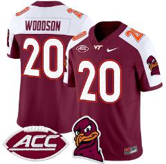 Caleb Woodson Jersey #20 Virginia Tech Hokies Vapor Football M...