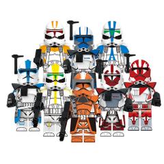 8pcs Star Wars ARC Troopers Ganch, Invert & Seven Minifigures