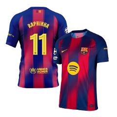 Raphinha 11 Barcelona 2025-26 Home Jersey  Scarlet