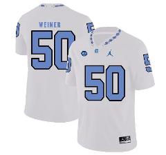 North Carolina Tar Heels #50 Art Weiner Football Jersey White