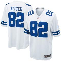Men's Nike Dallas Cowboys #82 Jason Witten White Game Stitched...