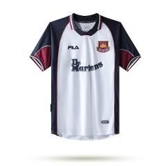 West Ham United 1999-2001 Away Men Retro Jersey  White