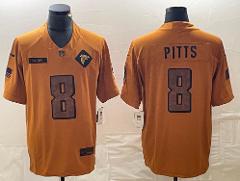 Mens Kyle Pitts #8 Salute To Service Replica Football Jersey Gold