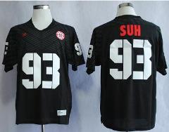 Nebraska Cornhuskers #93 Ndamukong Suh College Football Jersey...