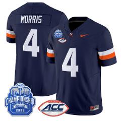 Chandler Morris Jersey #4 Virginia Cavaliers 2025 ACC Champion...