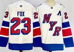 New York Rangers #23 Adam Fox White 2025 Stadium Series Jersey