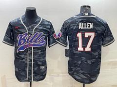Mens Josh Allen #17 Cosigned Jersey Camouflage Signature Edition