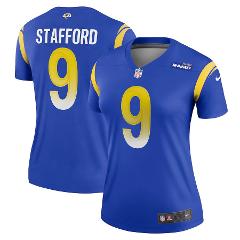 Women's RAMS #9 Matthew Stafford game jersey blue
