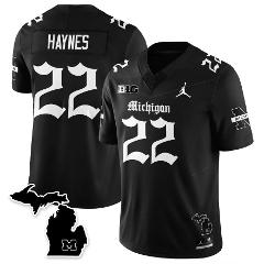 Justice Haynes Jersey #22 Michigan Wolverines Gothic Vapor Sti...