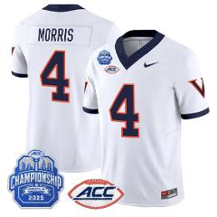 Chandler Morris Jersey #4 Virginia 1995 Throwbacks 2025 ACC Ch...