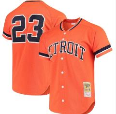 Kirk Gibson Detroit Tigers Cooperstown Collection Button-Up Je...
