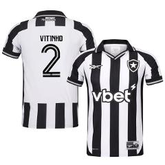 Vitinho #2 Botafogo 2025-26 Home Jersey  Black White