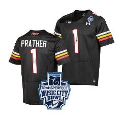 Kaden Prather Jersey #1 Maryland 2023 Music City Bowl Patch Fo...