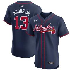 Ronald Acua Jr. Atlanta Braves Road Elite Jersey Navy