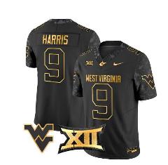 Major Harris Jersey #9 West Virginia Mountaineers Gold Vapor F...