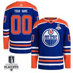 Edmonton Oilers 2024 NHL Playoffs Patch Home Jersey Customized...