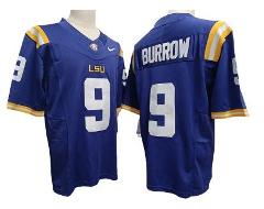 LSU Tigers #9 Joe Burrow Purple Vapor F.U.S.E. Limited Jersey