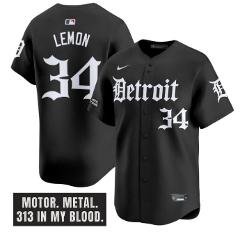 Chet Lemon Jersey #34 Detroit Tigers Motor Gothic Edition Vapo...