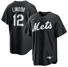 Francisco Lindor New York Mets  Jersey Black