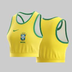 Brazil 2025-26 Crop Jersey Iconic Fan Style Womens Sportwear  ...