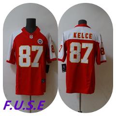 Men's & Youth Chiefs #87 Travis Kelce Red White 2023 F.U.S.E F...