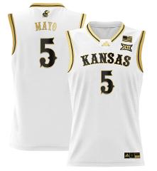 Zeke Mayo Jersey #5 Kansas Jayhawks 2024 Lightweight Basketbal...