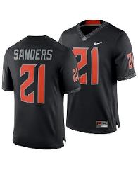Men's Barry Sanders Oklahoma State Cowboys college football je...