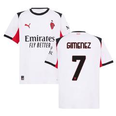 Santiago Gimenez 7 AC Milan 2025-26 Away Men Jersey  White
