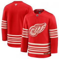 Men's Detroit Red Wings Jersey Blank Red 2025 Centennial Premi...