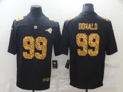 Men's Rams #99 Aaron Donald Limited Jersey Black Leopard Print