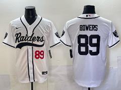 Brock Bowers #89 Las Vegas Raiders Baseball Jersey 2025 White