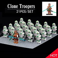 21PCS Star Wars General Pong Krell Horn Company Clone Troopers...