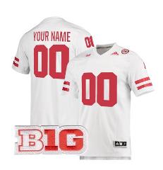 Custom Nebraska Cornhuskers Jersey College Football White Prem...