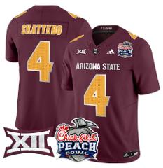 Cam Skattebo Jersey #4 Arizona State Sun Devils 2025 Peach Bow...