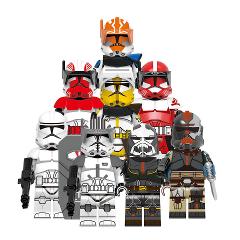 8pcs Star Wars Bad Batch Cody, Fox, Wilco & Bly Minifigures Toy