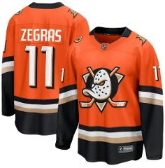 Trevor Zegras Anaheim Ducks Home Premier Breakaway Player Jers...