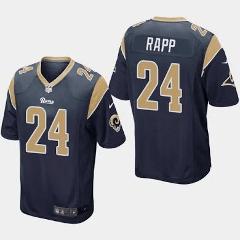 Men's Rams 24 Taylor Rapp Jersey navy blue