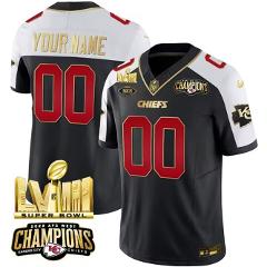 Mens womens youth Chiefs Custom Black AFC West Champions Super...
