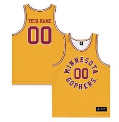 Custom Minnesota Gophers Basketball Jersey Name, Number Stitch...