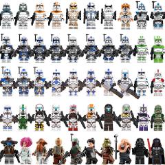50pcs Star Wars 501st Commandos & 104th Wolfpack Minifigures