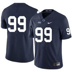 Penn State Coziah Izzard Jersey #99 College Football Game Navy...