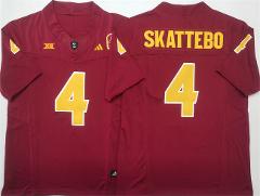 Men's Arizona State Sun Devils #4 Cam Skattebo Red 2025 F.U.S....