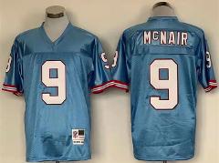 Mens Steve McNair #9 Football Game Replica Jersey Light Blue