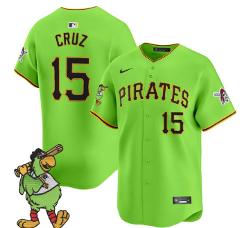 Oneil Cruz Jersey #15 Pittsburgh Pirates Pirate Parrot Patch P...