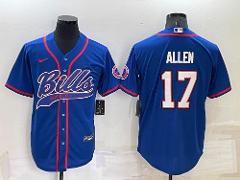 Mens Josh Allen #17 Cosigned Jersey Royal Blue