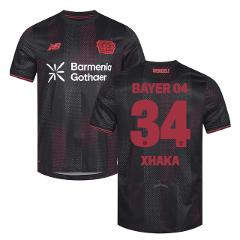 Granit Xhaka 34 Leverkusen 2025-26 Home Match Jersey  Black