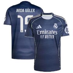 Arda Guler 15 Real Madrid 2025-26 Away Jersey  Blue