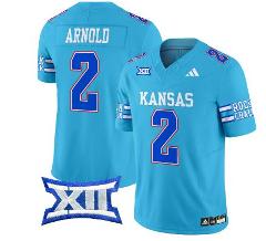 Lawrence Arnold Jersey #2 Kansas Jayhawks 2024 Football Vapor ...