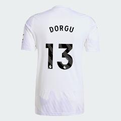 Manchester United 2025-26 Away DORGU 13 Match Jersey  White