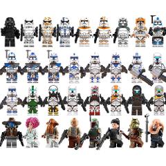 33pcs Star Wars 501st & 212th Clone Commandos with Cad Bane Mi...